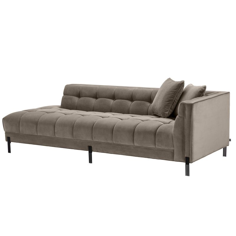 Кушетка Eichholtz Lounge Sofa Sienna Right greige Бежево-серый Темная бронза Кушетка Eichholtz Lounge Sofa Sienna Right greige Бежево-серый Темная бронза в Челябинске | Loft Concept