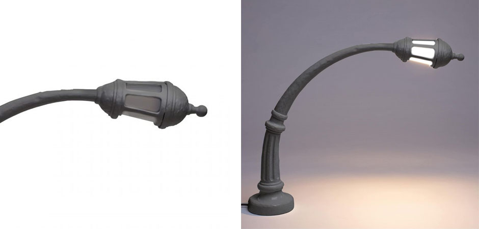Настольная лампа Seletti Street Lamp Grey Настольная лампа Seletti Street Lamp Grey - Loft-Concept в Челябинске