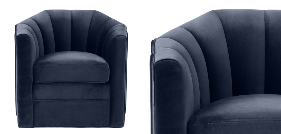 Кресло Eichholtz Chair Delancey Midnight Blue Кресло Eichholtz Chair Delancey Midnight Blue - Loft-Concept в Челябинске
