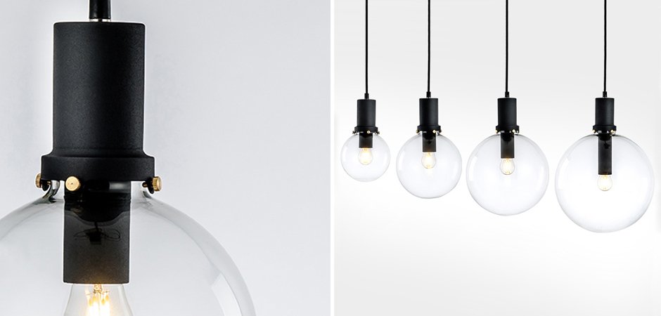 Подвесной светильник Glass Globe Black Подвесной светильник Glass Globe Black - Loft-Concept в Челябинске