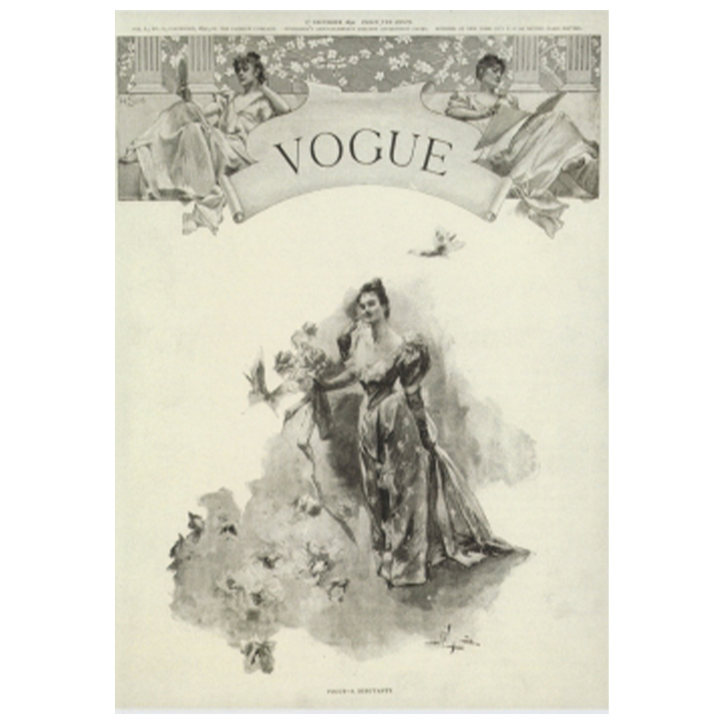 Постер Vogue Cover 1892 Desemder Бежево-серый в Челябинске | Loft Concept 