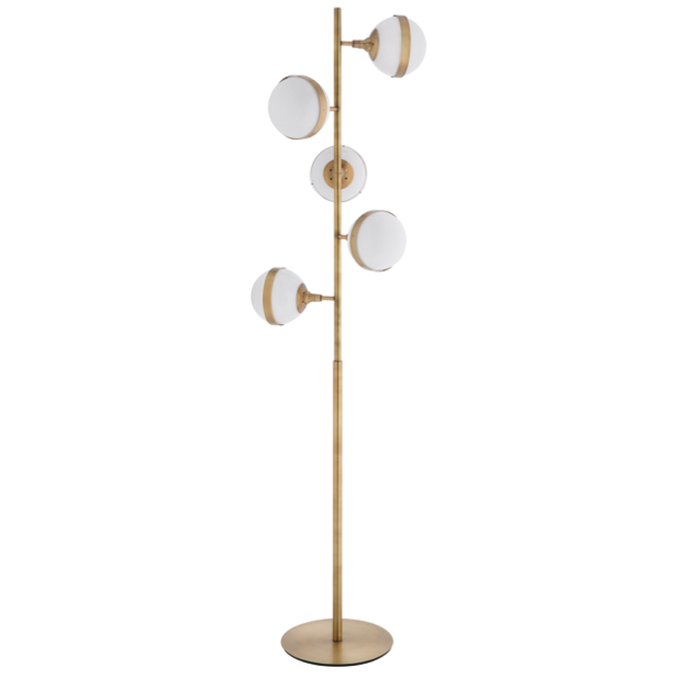 Торшер Peggy Guggen Brass FLOR LAMP Белый Латунь Торшер Peggy Guggen Brass FLOR LAMP Белый Латунь в Челябинске | Loft Concept