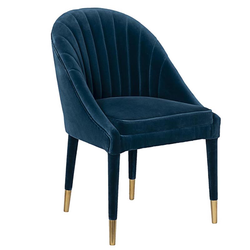 Стул Walton Chair blue velor Синий Золотой Стул Walton Chair blue velor Синий Золотой в Челябинске | Loft Concept