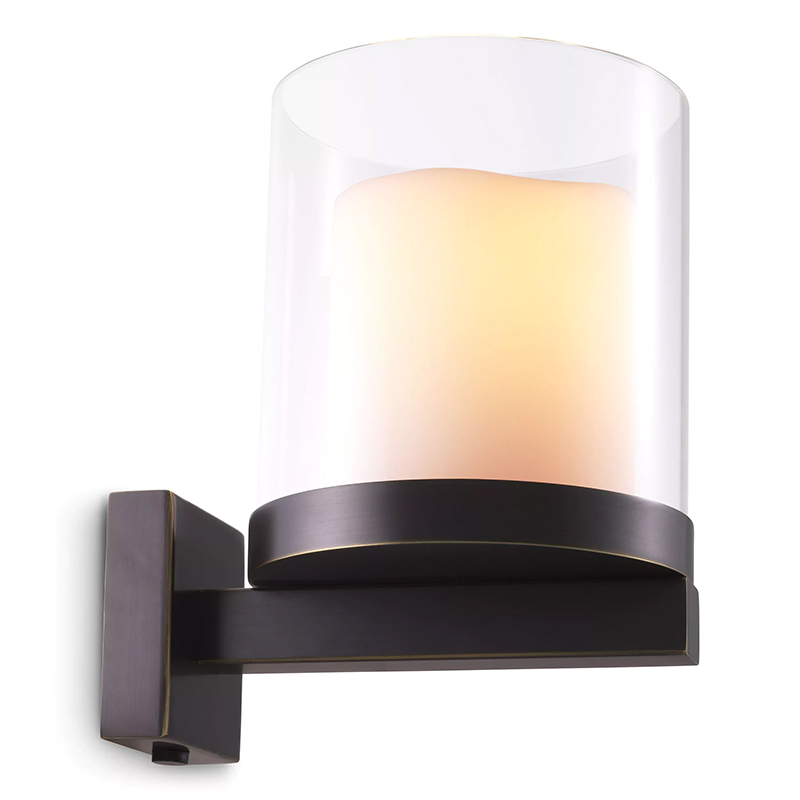 Бра Eichholtz Wall Lamp Donovan Bronze Черный Темная бронза Прозрачное Стекло Белый Бра Eichholtz Wall Lamp Donovan Bronze Черный Темная бронза Прозрачное Стекло Белый в Челябинске | Loft Concept