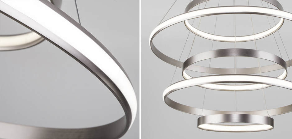 Люстра Light Ring Vertical Silver 5 колец Люстра Light Ring Vertical Silver 5 колец - Loft-Concept в Челябинске