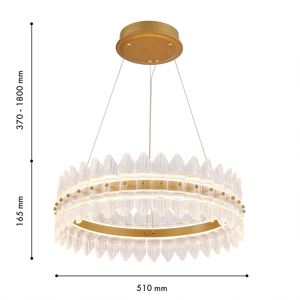 Люстра круглая с декоративными элементами в виде лепестков Round Light Flashing в Челябинске
