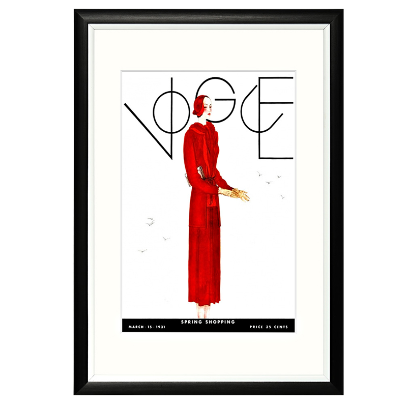 Постер Vogue March 1931 Черный Белый Красный Постер Vogue March 1931 Черный Белый Красный в Челябинске | Loft Concept