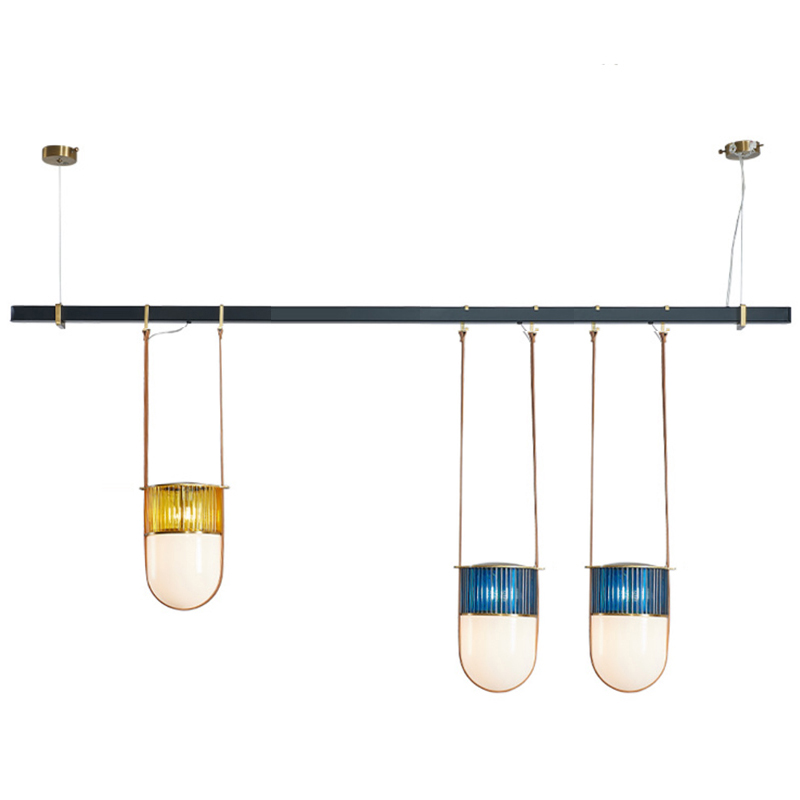 Dario Chandelier line Черный Синий Желтый Зеленый Dario Chandelier line Черный Синий Желтый Зеленый в Челябинске | Loft Concept