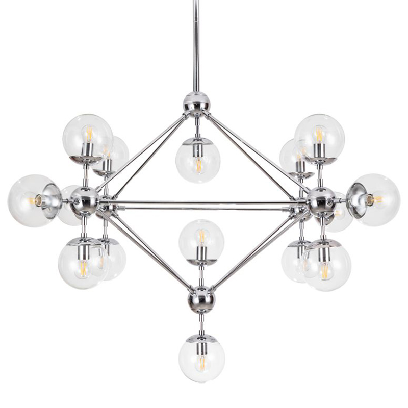 Люстра Modo Chandelier Chrome 15 Хром Прозрачный Люстра Modo Chandelier Chrome 15 Хром Прозрачный в Челябинске | Loft Concept