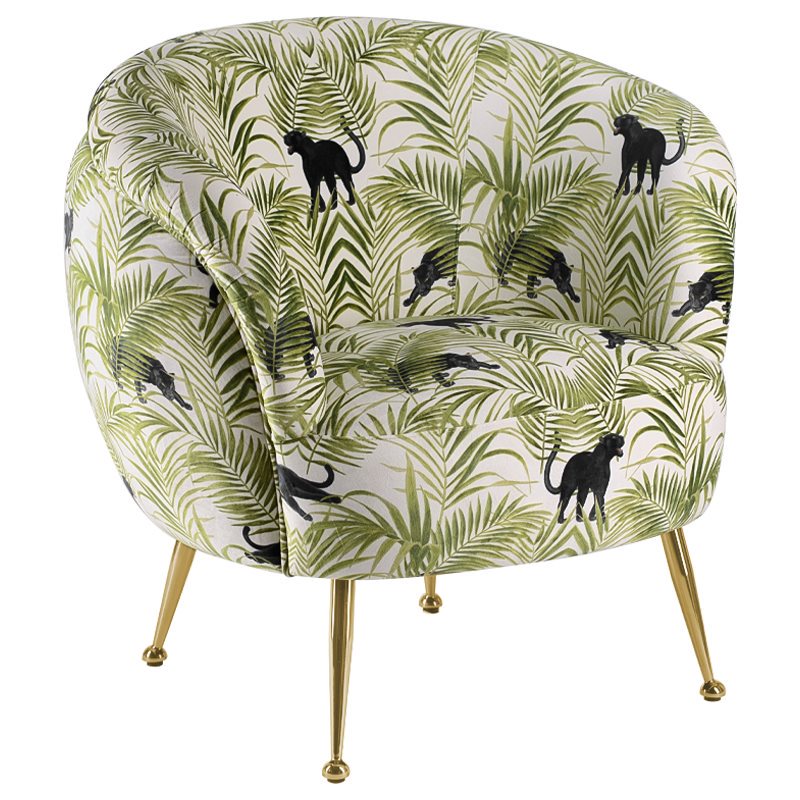 Кресло ARMCHAIR KELLIT Jungle Green Зеленый Глянцевое золото Кресло ARMCHAIR KELLIT Jungle Green Зеленый Глянцевое золото в Челябинске | Loft Concept