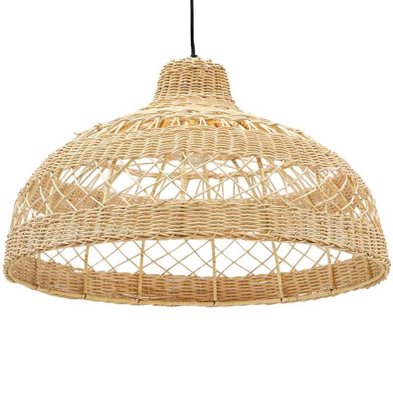 Подвесная люстра с плетеным абажуром Eman Wicker Chandelier Бежевый Черный Подвесная люстра с плетеным абажуром Eman Wicker Chandelier Бежевый Черный в Челябинске | Loft Concept