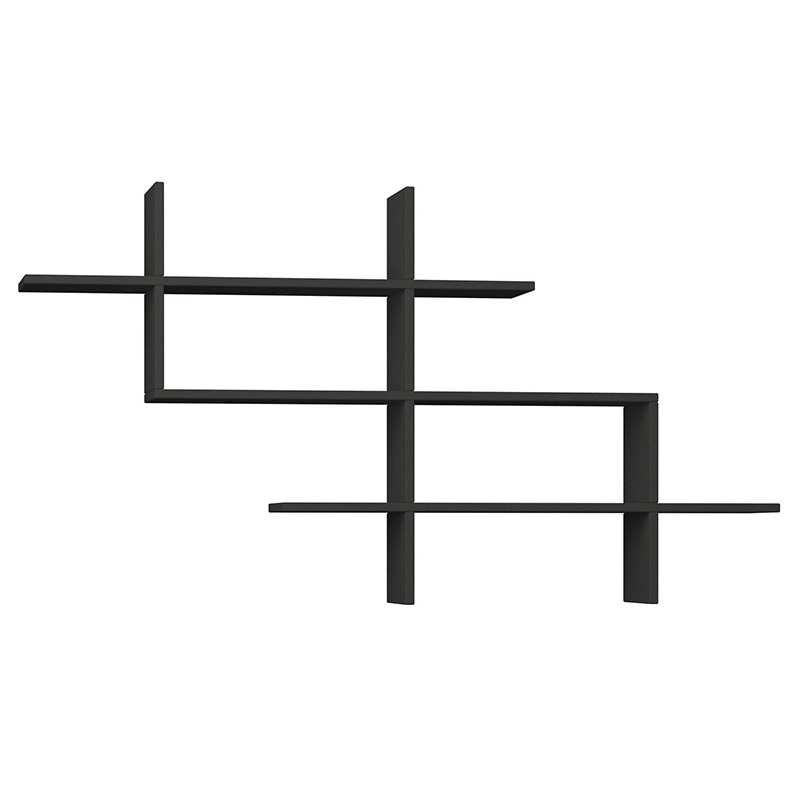 Полка фигурная подвесная цвета антрацит HALIC BOOKCASE ANTHRACITE Антрацит Серый Полка фигурная подвесная цвета антрацит HALIC BOOKCASE ANTHRACITE Антрацит Серый в Челябинске | Loft Concept