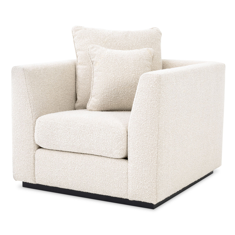 Кресло Eichholtz Chair Taylor Boucle cream Кремовый Черный Кресло Eichholtz Chair Taylor Boucle cream Кремовый Черный в Челябинске | Loft Concept