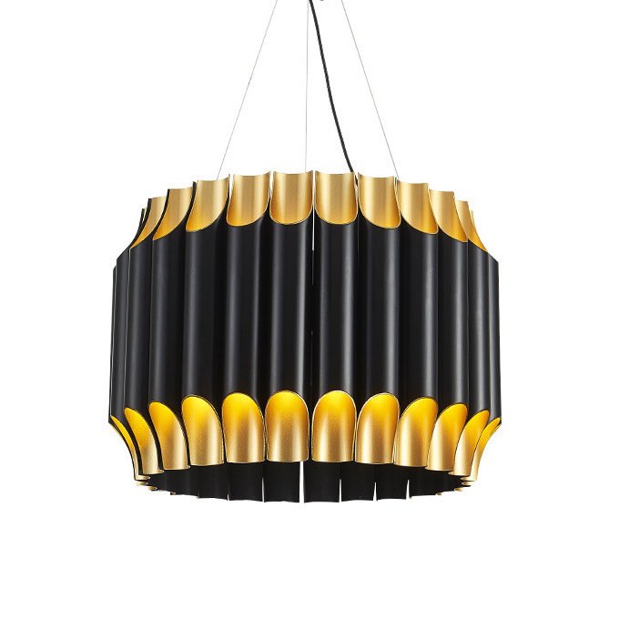 Люстра GALLIANO ROUND SUSPENSION LIGHT by DELIGHTFULL Black Золотой Черный Люстра GALLIANO ROUND SUSPENSION LIGHT by DELIGHTFULL Black Золотой Черный в Челябинске | Loft Concept