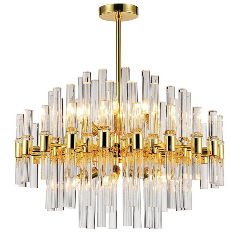 Люстра Luxxu Waterfall Round suspension Прозрачное Стекло Золотой Люстра Luxxu Waterfall Round suspension Прозрачное Стекло Золотой в Челябинске | Loft Concept