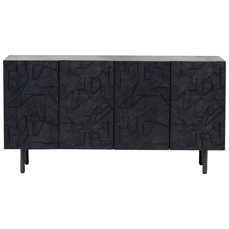 Комод Polygonal Ornament Chest of Drawers L Черный Комод Polygonal Ornament Chest of Drawers L Черный в Челябинске | Loft Concept