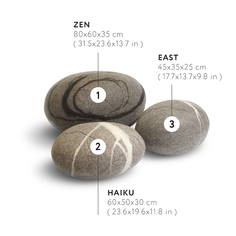 Камни - Пуфы KATSU Набор ZENSET из 3-х штук Камни - Пуфы KATSU Набор ZENSET из 3-х штук в Челябинске
