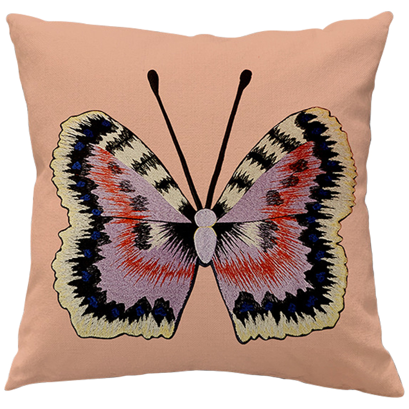 Декоративная подушка Стиль Gucci Butterfly Розовый пастельный Желтый Сиреневый Черный Декоративная подушка Стиль Gucci Butterfly Розовый пастельный Желтый Сиреневый Черный в Челябинске | Loft Concept