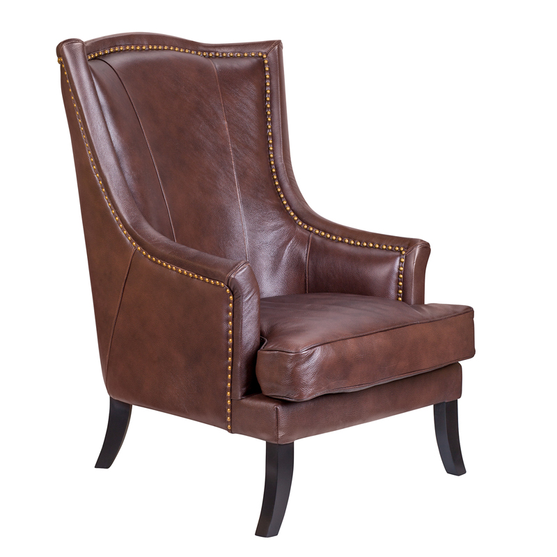 Кресло Gregoir Armchair light натуральная кожа Коричневый винтаж Кресло Gregoir Armchair light натуральная кожа Коричневый винтаж в Челябинске | Loft Concept