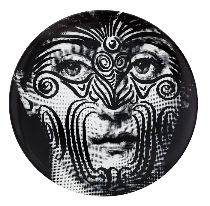 Декоративная тарелка Fornasetti 009 Черный Декоративная тарелка Fornasetti 009 Черный в Челябинске | Loft Concept