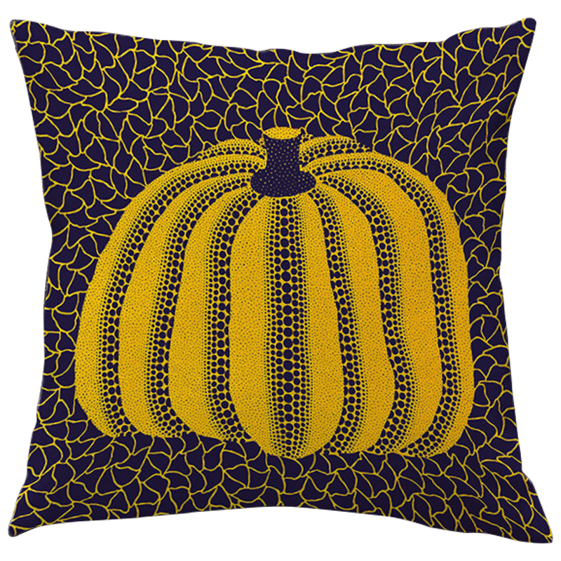 Декоративная подушка Yayoi Kusama Pumpkin Yellow Черный Желтый Декоративная подушка Yayoi Kusama Pumpkin Yellow Черный Желтый в Челябинске | Loft Concept
