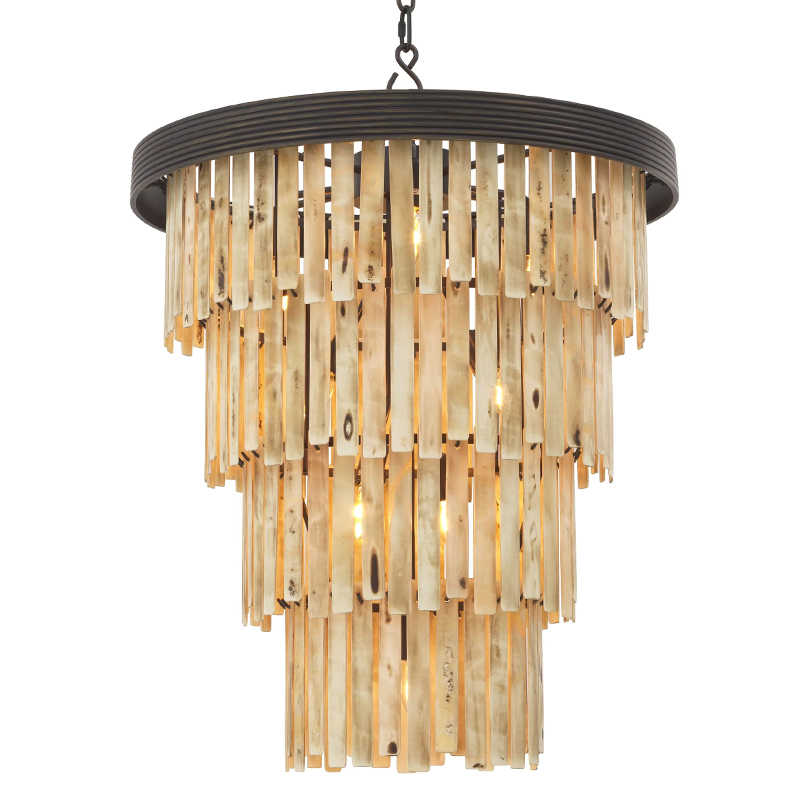 Люстра Eichholtz Chandelier Arizona L Темная бронза Бежевый Люстра Eichholtz Chandelier Arizona L Темная бронза Бежевый в Челябинске | Loft Concept
