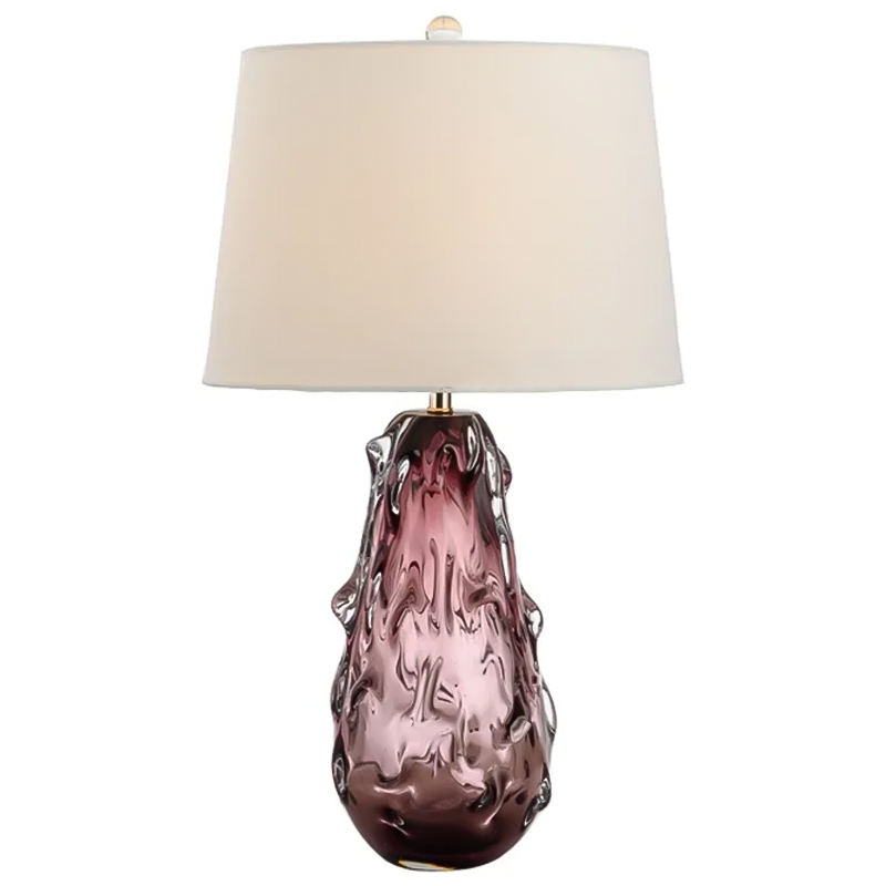 Настольная лампа с абажуром Bellamy Molten Glass Table Lamp Розовое стекло Розовый Белый Прозрачное Стекло в Челябинске | Loft Concept 