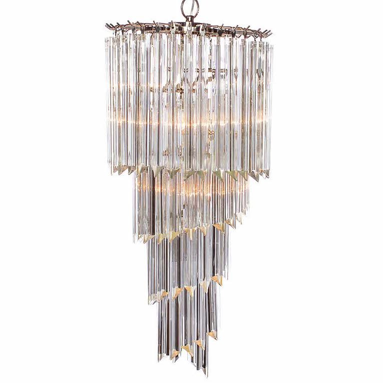 Люстра Odeon Chandelier Helix Clear 42 Хром Прозрачное Стекло Люстра Odeon Chandelier Helix Clear 42 Хром Прозрачное Стекло в Челябинске | Loft Concept