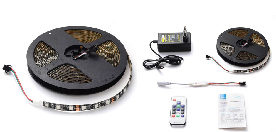 Комплект светодиодной влагозащищенной ленты 14,4W/m 60Led/m 5050SMD разноцветный 5M Комплект светодиодной влагозащищенной ленты 14,4W/m 60Led/m 5050SMD разноцветный 5M - Loft-Concept в Челябинске