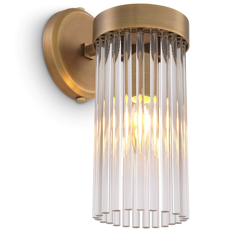 Бра Eichholtz Wall Lamp Carnero Латунь Прозрачное Стекло Бра Eichholtz Wall Lamp Carnero Латунь Прозрачное Стекло в Челябинске | Loft Concept