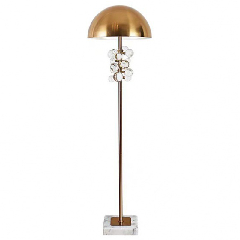 Торшер Globo Fllor Lamp Золотой Прозрачное Стекло Торшер Globo Fllor Lamp Золотой Прозрачное Стекло в Челябинске | Loft Concept