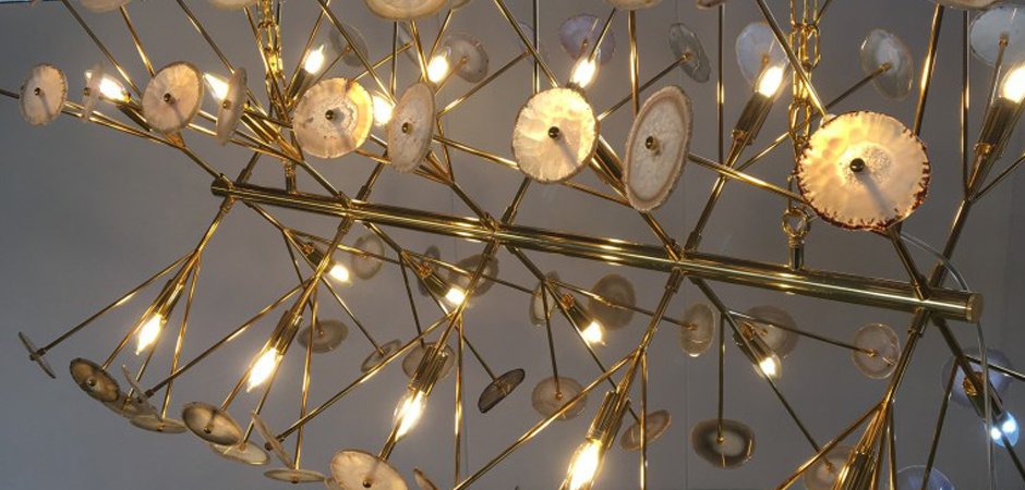 Люстра Burst Chandelier Natural Agate Line Люстра Burst Chandelier Natural Agate Line - Loft-Concept в Челябинске