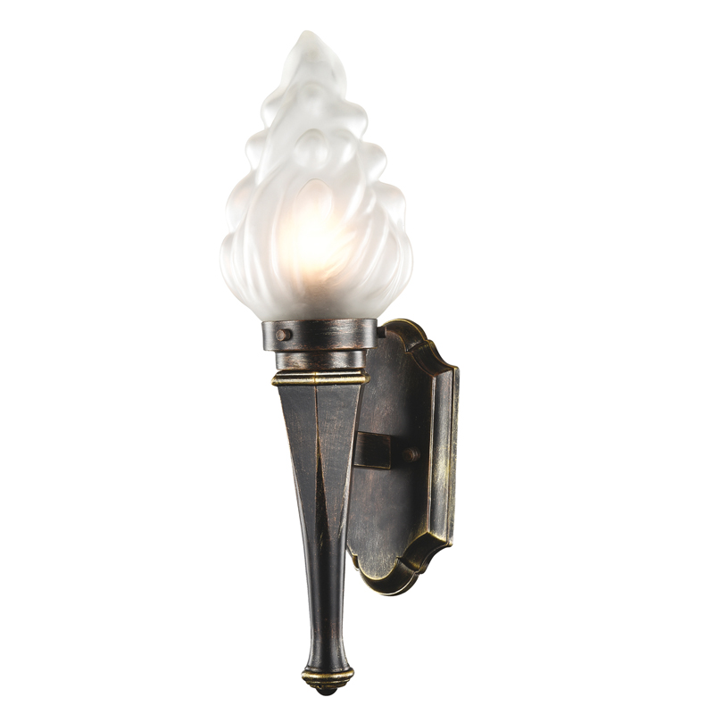 Уличный светильник Lamar Sconce Винтажный черный Белое матовое стекло Уличный светильник Lamar Sconce Винтажный черный Белое матовое стекло в Челябинске | Loft Concept