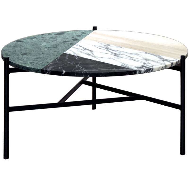 Кофейный стол Marble Combination Coffee Table Черный Мульти Кофейный стол Marble Combination Coffee Table Черный Мульти в Челябинске | Loft Concept