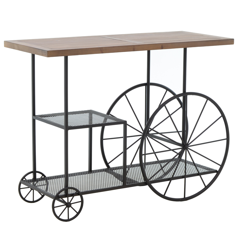 Консоль Trolley Loft Console Черный Древесина Консоль Trolley Loft Console Черный Древесина в Челябинске | Loft Concept