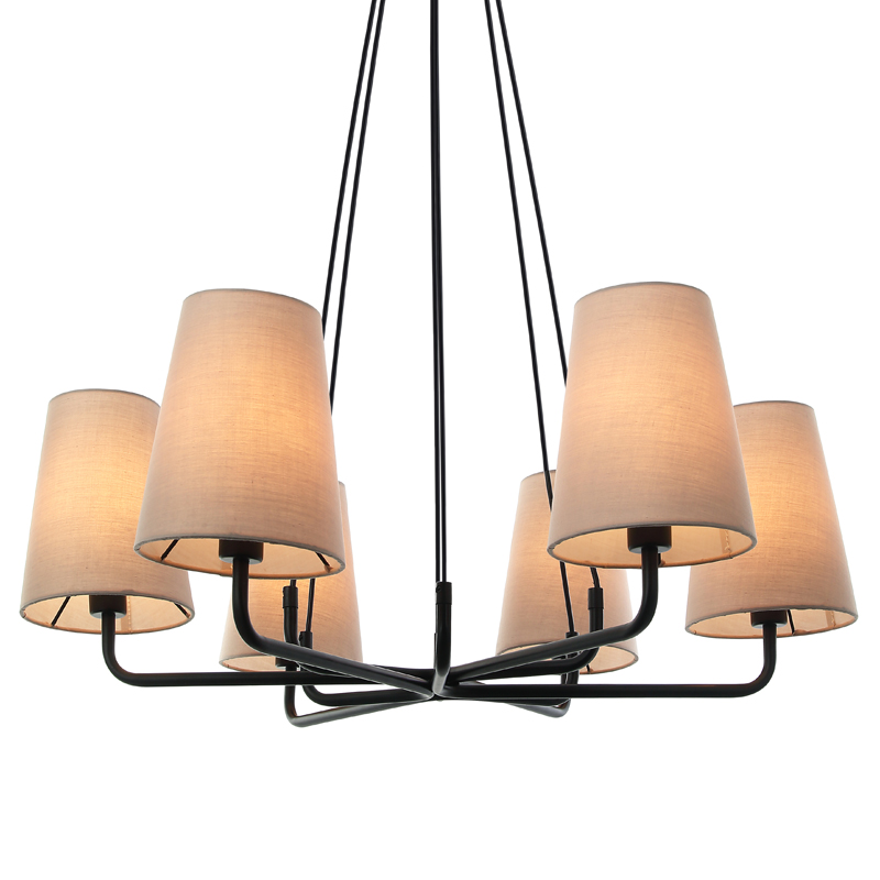 Люстра Orelin Chandelier Черный Бежевый Люстра Orelin Chandelier Черный Бежевый в Челябинске | Loft Concept