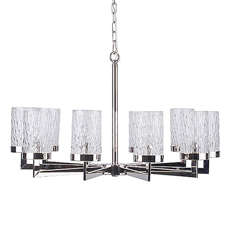Люстра Estebe Glass Nickel Chandelier Никель Прозрачный Люстра Estebe Glass Nickel Chandelier Никель Прозрачный в Челябинске | Loft Concept