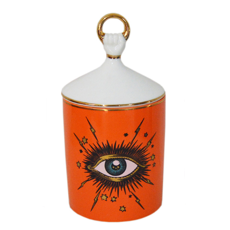 Ваза Vase Eye оранжевая Оранжевый Белый Глянцевое золото Ваза Vase Eye оранжевая Оранжевый Белый Глянцевое золото в Челябинске | Loft Concept