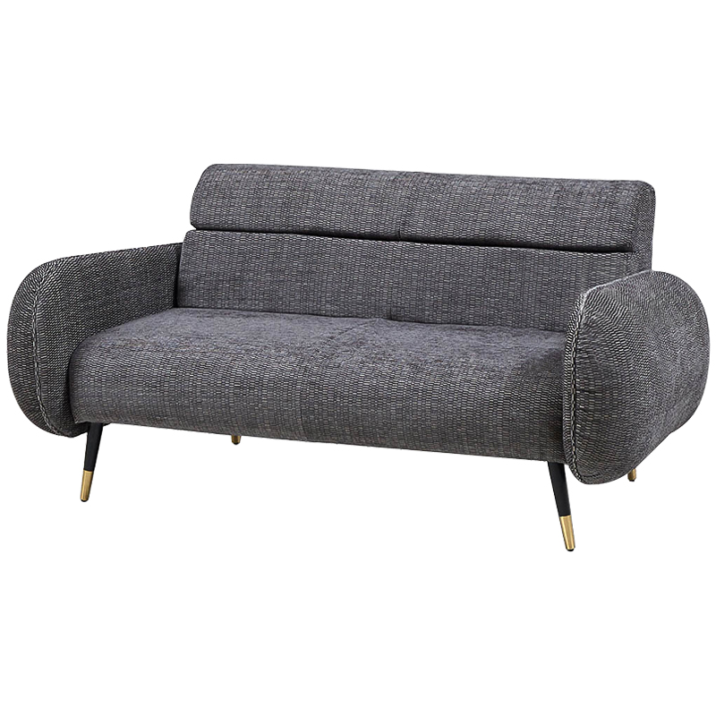 Диван Hebert Sofa Grey M Серый Серый Черный Латунь Диван Hebert Sofa Grey M Серый Серый Черный Латунь в Челябинске | Loft Concept