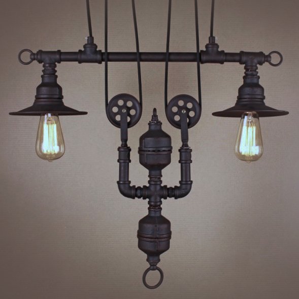 Подвесной светильник Water Pipe Ballast Chandelier Коричневый Подвесной светильник Water Pipe Ballast Chandelier Коричневый в Челябинске | Loft Concept