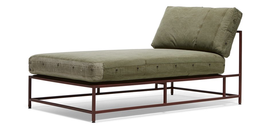Кушетка Olive Military Fabric Sectional Lounge Кушетка Olive Military Fabric Sectional Lounge - Loft-Concept в Челябинске