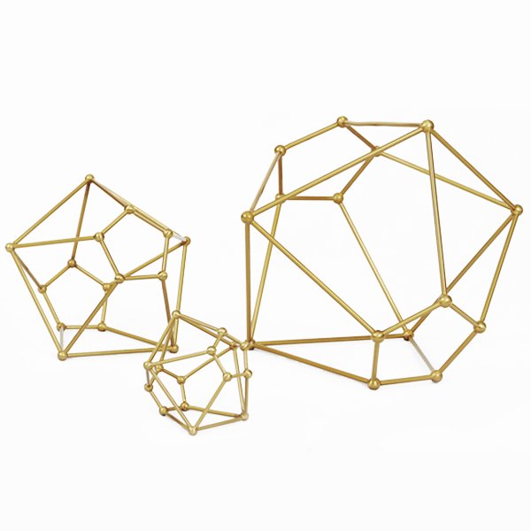 Аксессуар Polygon Abstraction Золотой в Челябинске | Loft Concept 