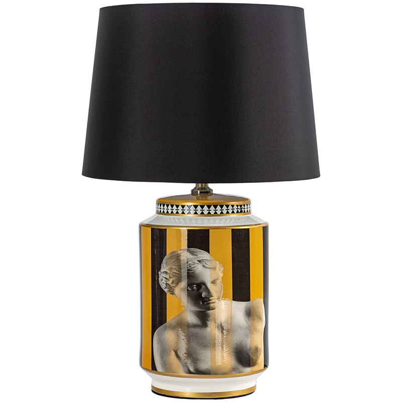 Настольная лампа Venus Yellow Black Lampshade Желтый Черный Черно-белый Золотой Настольная лампа Venus Yellow Black Lampshade Желтый Черный Черно-белый Золотой в Челябинске | Loft Concept