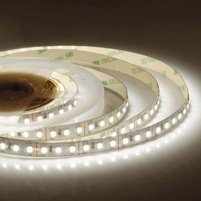 Светодиодная лента 10W/m 120LED/m 3528SMD теплый белый 5M Белый Светодиодная лента 10W/m 120LED/m 3528SMD теплый белый 5M Белый в Челябинске | Loft Concept