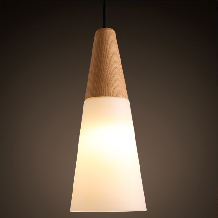 Подвесной светильник Opaque Light Tall Белый Белый дуб Подвесной светильник Opaque Light Tall Белый Белый дуб в Челябинске | Loft Concept