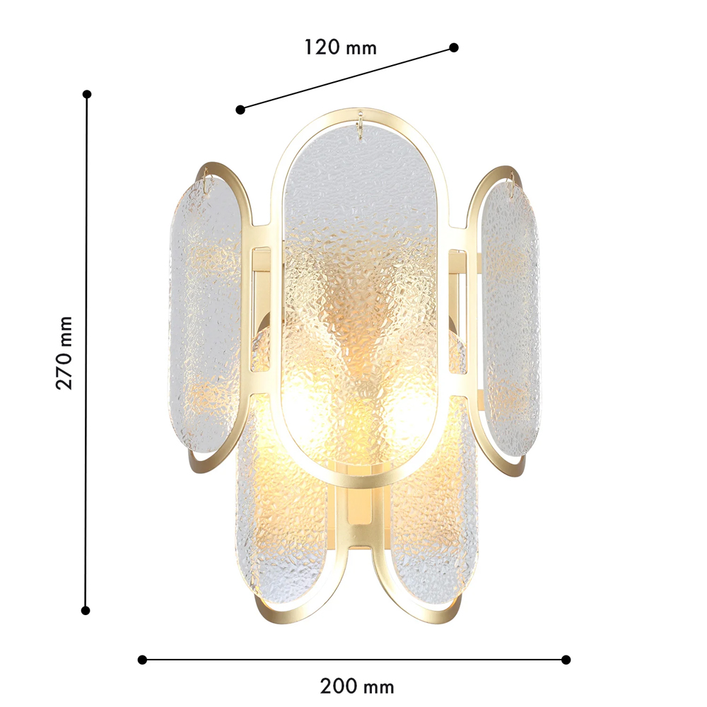 Бра из овальных элементов из непрозрачного стекла Conformation в Челябинске