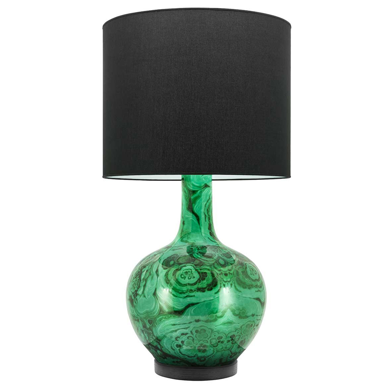 Настольная лампа ABHIKA LAMP SWELL Черный Малахит (зеленый) Настольная лампа ABHIKA LAMP SWELL Черный Малахит (зеленый) в Челябинске | Loft Concept