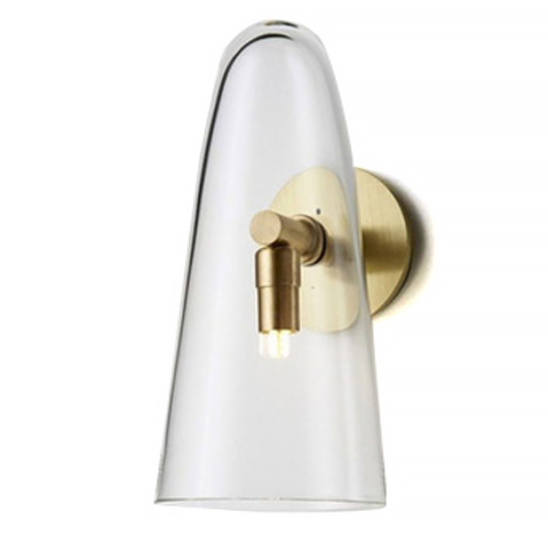 Бра Domi Sconce Transparent Глянцевое золото Прозрачный Бра Domi Sconce Transparent Глянцевое золото Прозрачный в Челябинске | Loft Concept
