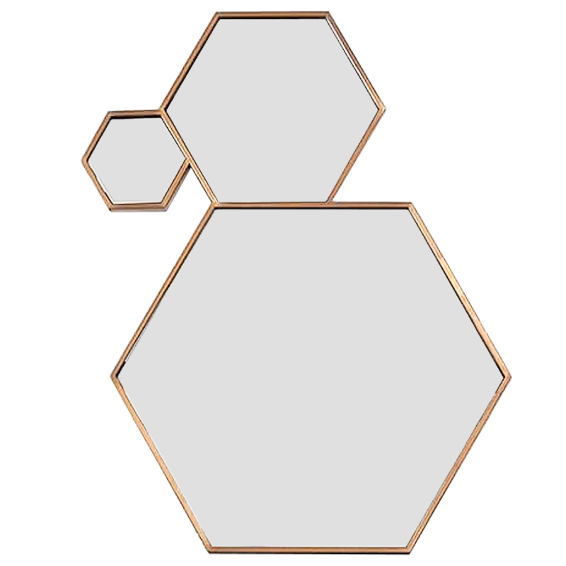 Зеркало Hexagons Mirror Бронза Зеркало Hexagons Mirror Бронза в Челябинске | Loft Concept