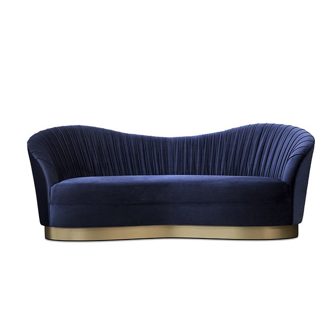 Диван KELLY SOFA Snake Embroidery Синий Диван KELLY SOFA Snake Embroidery Синий в Челябинске | Loft Concept
